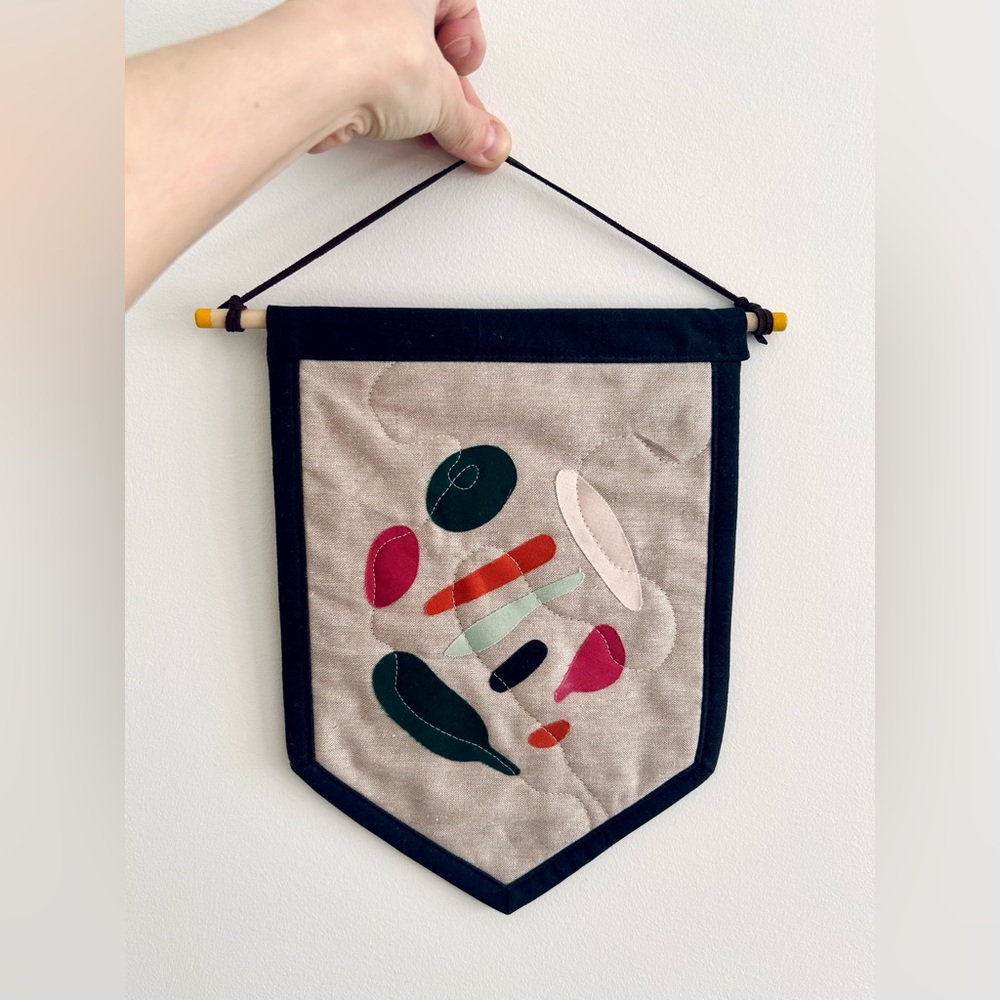 Handmade Sewn Quilted Pennant Wall Hanging Cute As Hell